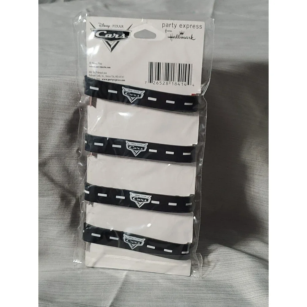 Vntg. Y2K Disney Cars Party Favors/4 Wristbands/NOS/Deadstock/Hallmark/Pixar‎